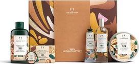 „The Body Shop“ „Shea Ultimate“ dovanų rinkinys (dušo kremas 250 ml + kūno sviestas 200 ml + kūno purškiklis 100 ml + muilas 100 g + lūpų sviestas 10 ml + rankų balzamas 30 ml) Prabangus „Shea“ Kalėdų rinkinys, skirtas