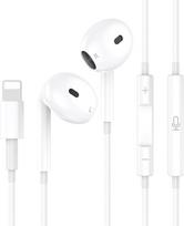 „Thecoopidea“ laidinės „Lightning“ ausinės „iPhone“, stereo ausinės su mikrofonu ir garsumo reguliatoriumi, triukšmo slopinimas, Hi-Fi garso kokybė, suderinamos su „iPhone 14 Pro Max“/13/12/SE/11/XS/XR/8/7