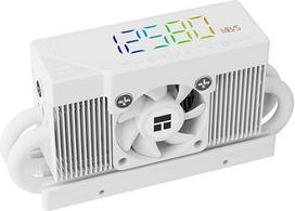 „Thermalright HR10 2280 PRO Digital White High Performance“ | Kietojo disko korpusas su 4 vnt. 5 mm AGHP šilumvamzdžių, ARGB skaitmeniniu ekranu, aušinimu naudojant mažus ventiliatorius, SSD aušintuvų aušinimu