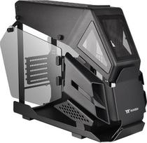 „Thermaltake AH T200“ – sraigtasparnio stiliaus atviras korpusas su grūdintu stiklu ir atverčiamomis durimis, mikro korpusas CA-1R4-00S1WN-00