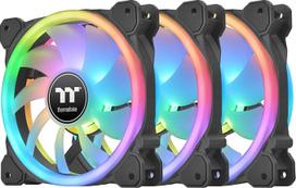 „Thermaltake Swafan 12 RGB“ ventiliatorius, „TT Premium“ rinkinys, 3 vnt., 120 mm, keičiami ventiliatoriaus mentės, juodos spalvos