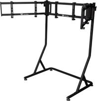„Thermaltake Triple Racing Monitor Stand Pro“ | Skirta 3 vnt. 32″ išlenktiems / 34″ plokščiams monitoriams | Plienas su milteliniu dažų sluoksniu | Reguliuojamas aukštis (920–1120 mm) | 20 kg apkrova vienam monitoriui | VESA 75–400 | Juoda