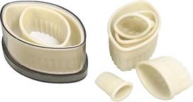 „Thermohauser“ amerikietiškojo futbolo formelių rinkinys (nailonas), banguotas, baltos spalvos, skersmuo 3,0–12,0 cm, 7 vnt.