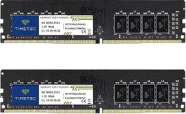 „Timetec“ 16GB rinkinys (2x8GB) DDR4 2133 MHz (PC4-2133P) PC4-17000 UDIMM stalinio kompiuterio RAM - Ne-ECC, be buferio, 288 kontaktų, 1,2 V, CL15 DIMM atminties modulis