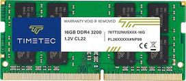 „Timetec Premium“ 16GB DDR4 3200 MHz (PC4-3200AA) PC4-25600 SODIMM - Ne-ECC, be buferio, 260 kontaktų, 1,2 V, CL22 atminties modulis, skirtas nešiojamiesiems kompiuteriams, mini kompiuteriams ir „viskas viename“ kompiuteriams