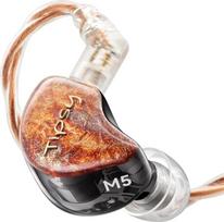 „Tipsy M5 Ultra“ IEM ausinės, 5 garsiakalbių hibridinė sistema (kaulų laidumas + DD + 2BA + plokščiasis garsiakalbis), komplekte yra 3,5/4,4/6,35 jungtys ir „Hi-Fi“ dviejų lustų DAC, didelė dinamika, aukšta skiriamoji geba, išskirtinis detalumas