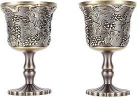 „Tnfeeon Metall“ vyno taurė, bronzos spalvos, 7 cm, senovinio stiliaus reljefinė taurė, skirta