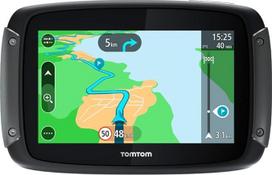 „TomTom Rider 500“ motociklų navigacijos prietaisas (4,3 colio ekranas, su vingiuotais ir kalvotais keliais, specialiai pritaikytais motociklams, atnaujinimai per „Wi-Fi“, suderinamas su „Siri“ ir „Google Now“)
