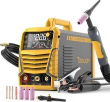 „TOOLIOM“ TIG suvirinimo aparatas su impulsine funkcija, daugiafunkcinis suvirinimo aparatas: DC TIG / taškinis TIG / impulsinis TIG / MMA, 110 ir 220 V dviguba įtampa, su dideliu skaitmeniniu ekranu | 4-in-1 DC-WIG / impulsinis / taškinis / MMA, skirtas