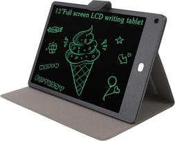 „Topiky“ 12 colių LCD rašymo planšetė su PU dėklu, akims nekenksminga, ištrinama, daugkartinio naudojimo elektroninė piešimo plokštelė, piešimo lenta, skirta užrašams