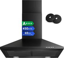 „TopStrong“ 60 cm virtuvės gartraukis, A+++, 450 m³/h, LED apšvietimas, su aktyvintosios anglies filtru, skirtas tiek recirkuliacijos, tiek išmetimo režimams