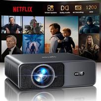 „TOPTRO“ išmanusis projektorius, suderinamas su „Netflix“, 20 W „Dolby Audio“, 1200 ANSI