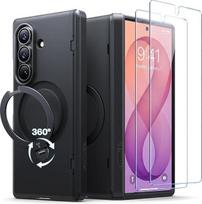 „TORRAS Ostand Q3 Spin“ dėklas „Samsung Galaxy Z Fold 8 Ultra“ su 360° atrama | Klasikinė juoda spalva, tinkanti bet kuriai progai – karinio lygio apsauga, lankstų apsauga, ypač plonas, patogus laikyti, komplekte su 2 ekrano apsauginėmis plėvelėmis.