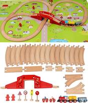 „TOWO“ medinis geležinkelio rinkinys su miesto žemėlapiu „Shinington Rail Set“