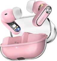 „TOZO Crystal Pods“ belaidės „Bluetooth“ ausinės su hibridiniu aktyviosios triukšmo slopinimo (ANC) funkcija, IPX5 | Skaidrus dizainas, 38 dB hibridinis ANC, 6 mikrofonai su AI-ENC, 35 val. baterija, 10 mm garsiakalbis, 32 ekvalaizerio režimai per program