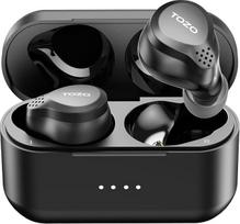 „TOZO NC7“ aktyvios triukšmo slopinimo hibridinės belaidės ausinės su ausies įdėklo aptikimu, „Bluetooth 5.0“, įtraukiančiu garsu, aukščiausios kokybės giliaisiais baisais, juodos spalvos