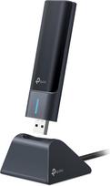 „TP-Link Archer TXE50UH“ „Wi-Fi 6E“ belaidžio ryšio raktas kompiuteriui, „AXE3000“ trijų dažnių WLAN adapteris, USB 3.0, MU-MIMO, WPA3, paprastas įdiegimas, suderinamas tik su „Windows 11“ ir „Windows 10“