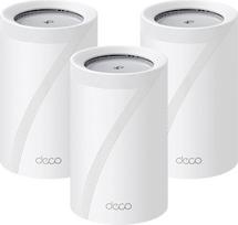 „TP-Link Deco BE65 Pro“ „Wi-Fi 7“ tinklo rinkinys (3 vnt.), trijų dažnių maršrutizatorius ir kartotuvas BE9300, 2×5G prievadai + 1×2,5G prievadas kiekviename įrenginyje, USB 3.0, MLO, WPA3, rekomenduojamas namams su 5–6 miegamaisiais