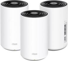 „TP-Link Deco PX10“ (3 vnt. rinkinys) „Mesh“ WLAN „Powerline“, „Wi-Fi 6“ dviejų dažnių AX1500+ AV1000, 3 gigabito prievadai, aprėptis iki 530 m², idealiai tinka didelėms patalpoms ir storoms sienoms, valdoma dirbtinio intelekto, WPA3