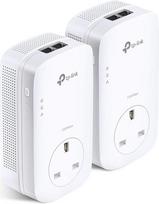 „TP-Link TL-PA9020PKIT“ 2 prievadų gigabito „Passthrough“ elektros tinklo pradedančiųjų rinkinys, duomenų perdavimo greitis iki 2000Mbps, idealiai tinka HD vaizdo transliacijoms ir žaidimams internete, nereikia konfigūruoti, Jungtinės Karalystės kištukas