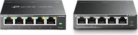 „TP-Link“ TL-SG105E 5 prievadų „Gigabit Easy Smart“ valdomas tinklo komutatorius su TL-SG1005P 5 prievadų „Gigabit LAN PoE“ komutatoriumi
