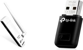 „TP-Link“ TL-WN722N didelio stiprumo „WLAN“ USB adapteris, baltas/juodas, ir TL-WN823N „WLAN“ USB raktas, juodas