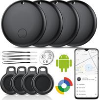„Tracker Tag“ „Android“ išmanioji žymė, raktų ieškiklis „KeyFinder“, suderinamas su „Google Find My Device“ programa (tik „Android“), „Bluetooth“ raktų ieškiklis bagažui, krepšiams, lagaminams ir piniginėms (4 vnt. rinkinys)