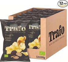 „Trafo“ ekologiški bulvių traškučiai su triufeliais, 12 x 100 g (1,2 kg)