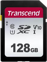 „Transcend“ 128GB SDXC 300S atminties kortelė, UHS-I U1, V10, iki 100MB/s, idealiai tinka skaitmeniniams fotoaparatams ir „Full HD“ vaizdo įrašams