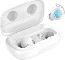 „Tribit FlyBuds 3“ belaidės „Bluetooth“ ausinės, įdedamos į ausį, 110 valandų veikimo laikas, baltos spalvos | Gilūs žemieji dažniai, „Bluetooth 5.3“, valdymas lietimu, 4 mikrofonų ENC, IPX8 atsparumas vandeniui, individualus ekvalaizeris, darbas ir mokym