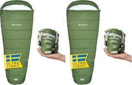 „Trinordic“ ultralengvas vasarinis miegmaišis – suaugusiems skirtas mumijos tipo miegmaišis, kompaktiškas ir lengvas, puikiai tinkantis kempingui, pėsčiųjų žygiams, trekui ir dviračių kelionėms