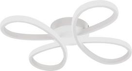 „Trio Leuchten Fly 645610131“ LED lubinis šviestuvas iš metalo, matinės baltos spalvos, su 22 W LED šviestuvu, jungikliu ir dimeriu