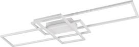„Trio Leuchten Irvine 620010431“ LED lubinis šviestuvas iš metalo, matinės baltos spalvos, su 60 vatų LED lempute, nuotolinio valdymo pultu, reguliatoriumi ir naktine lempute