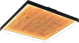 „Trio Leuchten Kalea 655510130“ LED lubinis šviestuvas, metalinis, juodos matinės spalvos, pušies medžio imitacija, 41 W LED, jungiklis, dimeris, medžio spalvos