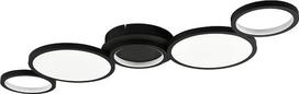 „Trio Leuchten Salsa“ 626710532 LED lubinis šviestuvas, metalinis, matinės juodos spalvos, su akrilo gaubtu, 46 vatų LED lempute, jungikliu, dimeriu ir DIP jungikliu