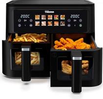 „Tristar“ karšto oro keptuvė su dviem krepšeliais, bendra talpa 9 l, 2500 W, 10 programų, skaitmeninis valdymas, stebėjimo langelis, be PFAS, reguliuojamas laikmatis ir temperatūra, FR-9075