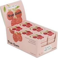 „True Gum“ 24 vnt. pakuotė: AVIETĖS IR VANILĖ | Kramtomoji guma be plastiko | Biologiškai skaidoma | Veganiška | 24 x 21 g, 504 g