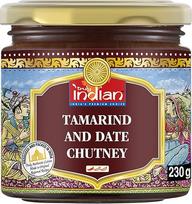 „TRULY INDIAN“ tamarindo ir datulių čatnis – švelniai aštrus vaisių pastos padažas arba paruoštas padažas greitiems patiekalams – indiška virtuvė su natūraliais ingredientais – 6 x 230 g
