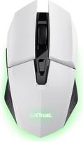 „Trust Gaming“ GXT 110 W „Felox“ įkraunama belaidė žaidimų pelė, 80 valandų baterijos veikimo laikas, 800–4800 DPI, LED apšvietimas, 6 mygtukai, belaidė pelė, skirta stacionariam kompiuteriui, nešiojamajam kompiuteriui, kompiuteriui, „Windows“ – balta
