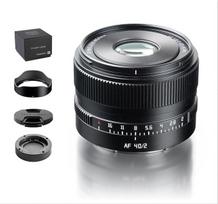 „TTARTISAN AF 40 mm f/2“ su „E“ jungtimi, pilno kadro 40 mm f/2 fiksuoto židinio nuotolio objektyvas su „FE“ jungtimi (E, juodos spalvos)