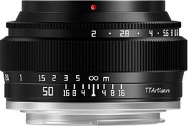 „TTArtisan“ 50 mm F2 pilno kadro rankinis fotoaparato objektyvas. Kompaktiškas, lengvas, standartinio židinio nuotolio objektyvas, skirtas M43 jungčiai