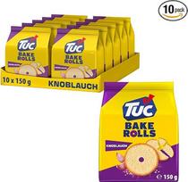 „TUC Bake Rolls“ česnakinio duonos traškučiai, 150 g (10 vnt. pakuotė)