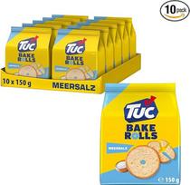 „TUC Bake Rolls“ duonos traškučiai su jūros druska, 150 g (10 vnt. pakuotė)