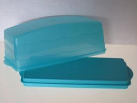 „TUPPERWARE Expressions“ torto dėžutė, stačiakampė, turkio spalvos