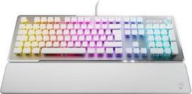 „Turtle Beach Vulcan II“ žaidimų klaviatūra su mechaniniais jungikliais, „Titanium II“ RGB apšviestais klavišais, nuimamu riešo atramu, balta, AZERTY