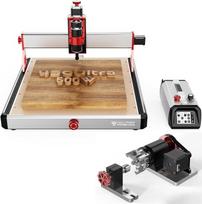 „Twotrees“ TTC450 Ultra CNC frezavimo staklės + 4. Ašies rotacinis graviravimo modulis | 500 W velenas, 460x460x100 mm, 3 ašių graviravimo staklės su 3,5 colio jutikliniu ekranu ir 4-osios ašies rotaciniu graviravimo moduliu