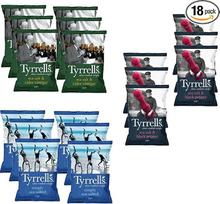 „Tyrrells“ bulvių traškučių rinkinys – jūros druska, pipirai, obuolių sidro actas – 18 maišelių