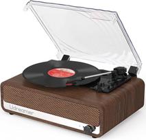„Udreamer“ patefonas su garsiakalbiu, „Bluetooth“ patefonas, klasikinis vinilo grotuvas, palaiko USB ir AUX įvestis, ausines, RCA linijinį išėjimą, 3 greičius, diržinę pavarą, veidrodinį dizainą, riešutmedžio spalvos