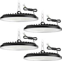 „UFO“ LED salės prožektorius, LED dirbtuvių lempa, IP65 atsparus vandeniui pramoninis šviestuvas, skirtas gamykloms, sandėliams, garažams (4 vnt. rinkinys, 100 W)
