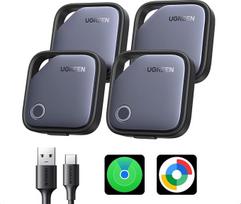 „UGREEN FineTrack Duo“ 4 vnt. GPS sekimo įrenginiai, skirti „iOS“ ir „Android“ įrenginiams, su USB-C jungtimi